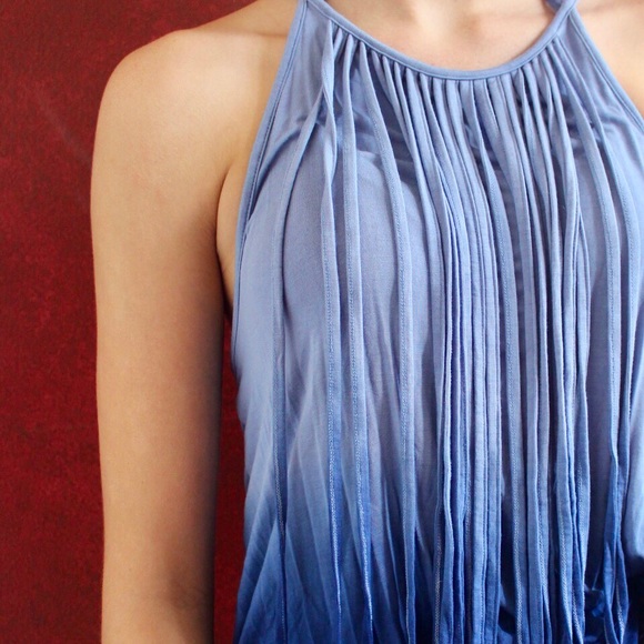 AE Ombré Fringe Halter Tank - Picture 2 of 6